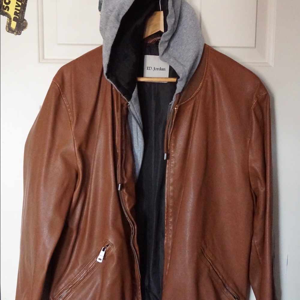 Bomber style jacket with hoodie
